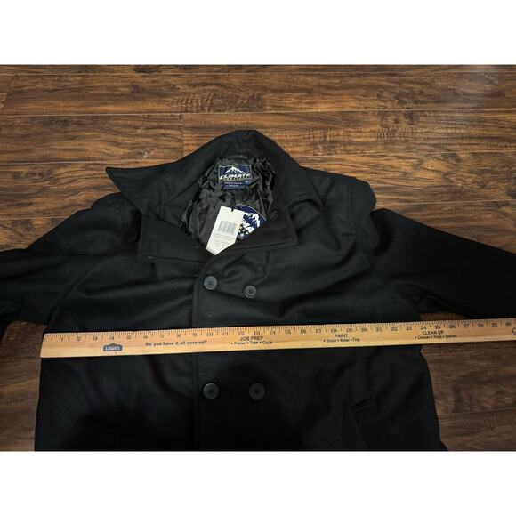 New Climate Concepts Pea Coat Adult Extra Large Black Warm Hiking Outdoor Men - Picture 9 of 9